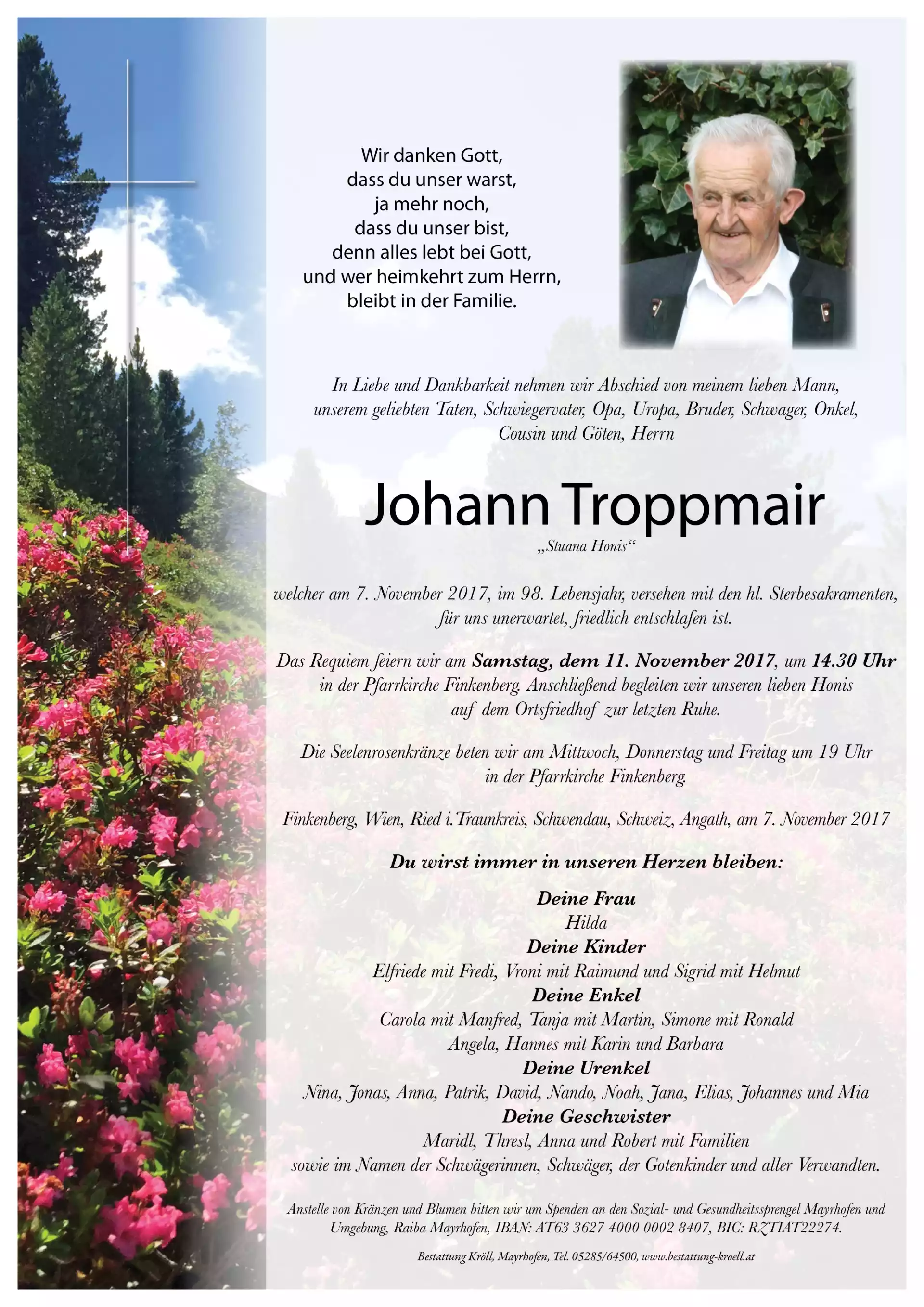 Parte von Johann Troppmair